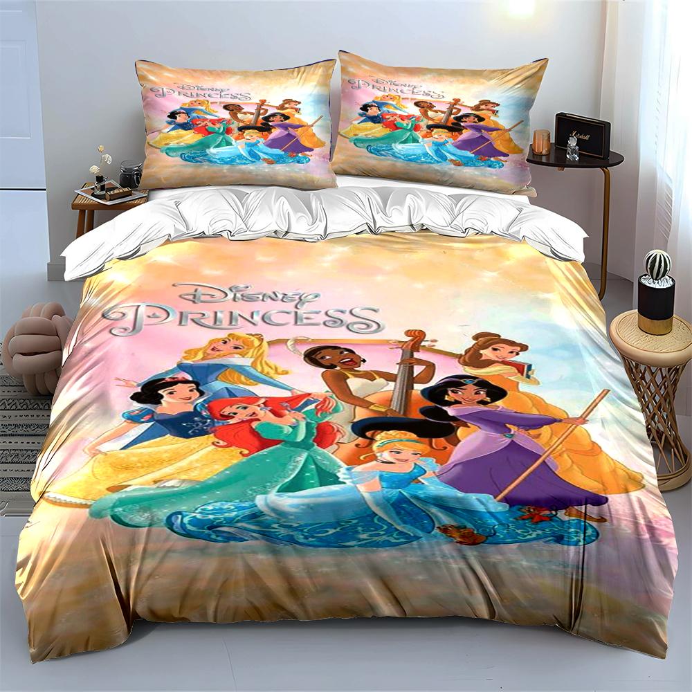 Disney Princess Bedding Set for Kids Bedding set (1 duvet cover, 2 pillowcases, duvet not included)