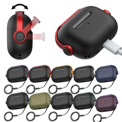 Чехол из ТПУ для AirPods Pro 3-го поколения 2025 года, Защитный чехол для музыкальной гарнитуры, наушников, с надежным замком и брелоком для AirPods pro 3