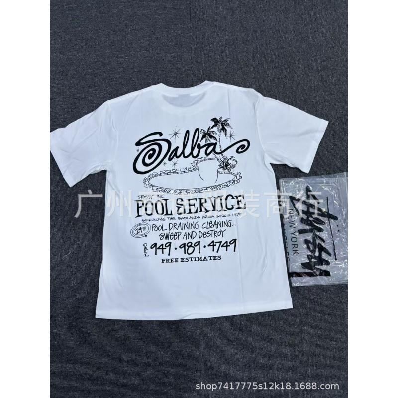 Mens Loose Fit Cotton Short Sleeve T-Shirt Heavyweight 230g Printed Tee Casual Wear