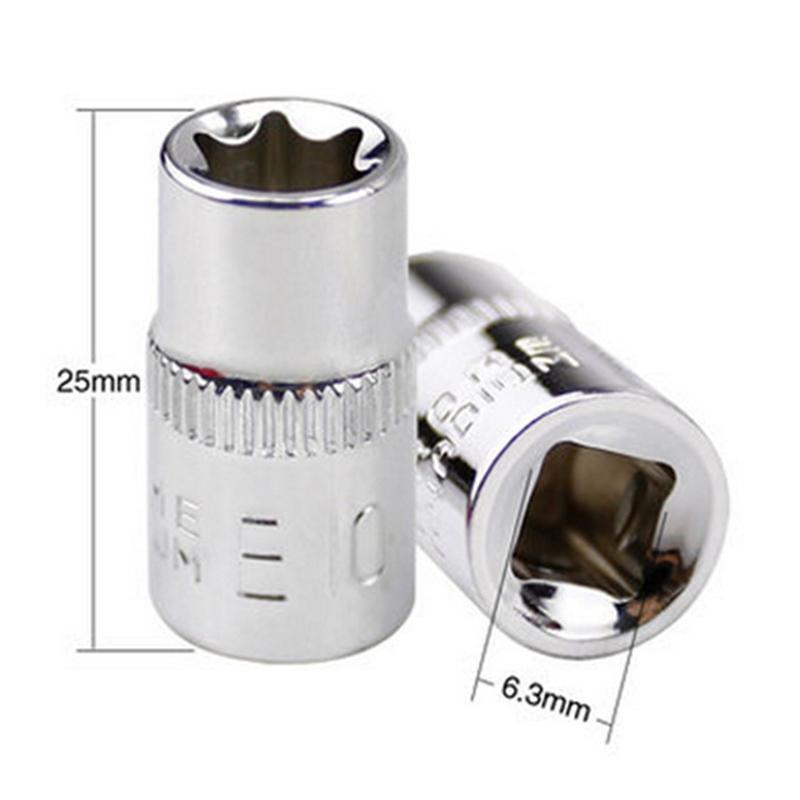 Drive Sockets E4 E5 E6 E7 E8 E10 Supplies 1/4 Inch Torx Star Hand Tools