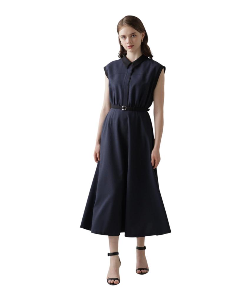 Shirt Size Size 36 [Pinky & Dianne] Dress, Bicolor, 031-6240713, Women's, 120_Navy,