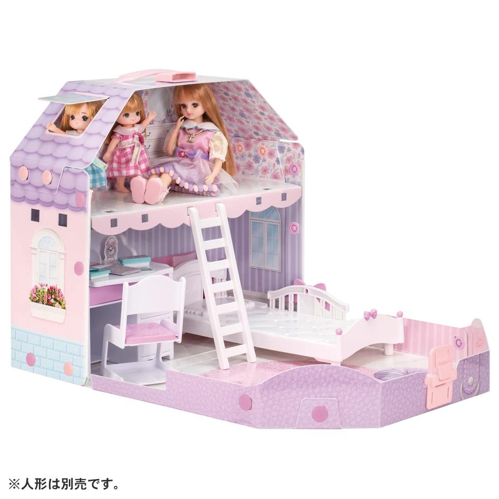 TAKARA TOMY Licca-chan with Loft! Dreamy Licca-chan's Room Dress-up Play Toy for Ages 3 and Up