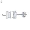 925 Silver Ear Buckles Fashion Hoop Earrings White Crystal Luxury Women's Earrings Wedding Women's Jewelry Premium Gift