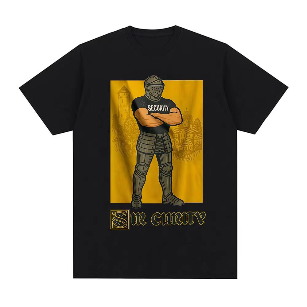 Sir Curity Funny Knight Meme Graphic Tshirts Unisexs Women Clothing Cotton Casual Oversized Short Sleeves T Shirts Streetwear