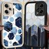 Мягкий чехол для телефона с геометрическим мраморным узором для Xiaomi Poco X7 X6 X5 Pro X4 Gt X3 F7 Ultra M8 M7 Redmi 15C 15 14C 13 13C 12 12C 10