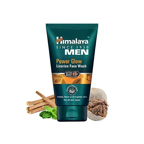 Himalaya Мужская пенка для умывания Power Glow с лакрицей 100 мл Упаковка из 1 шт. Натуральное травяное очищающее средство для мужчин