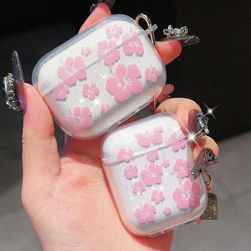 Модный чехол для наушников-вкладышей для Airpods Pro3/Pro2/Pro Милый прозрачный чехол для наушников с подвеской-цветком для Apple AirPods 1/2/3/4 Чехол для наушников