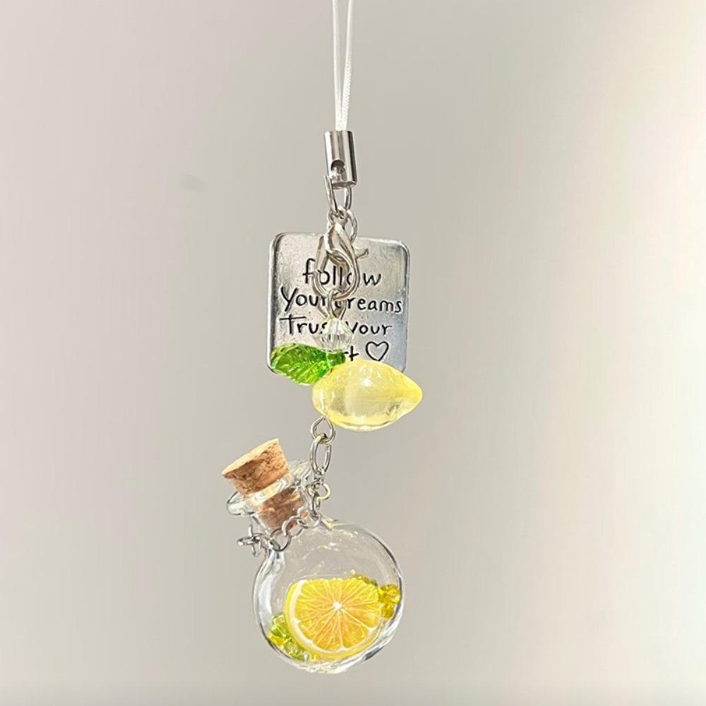 Phone Straps Transparent Keychain Star Wishing Bottle Mobile Phone Lanyard Jewelry Accessories