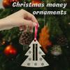 Christmas Tree-Shaped Wooden Money Holder Ornament - Eco-Friendly Holiday Gift Decor