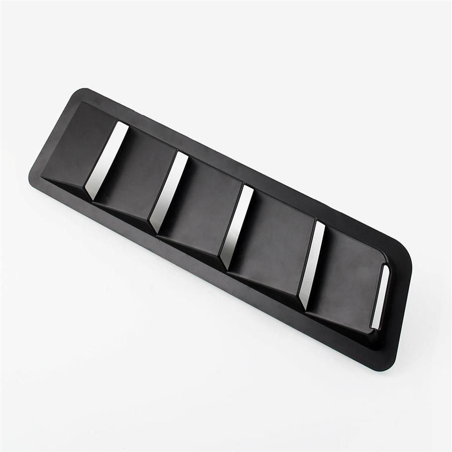 Комплект из двух штук 2 шт 16,7X4,5 Вентиляционные отверстия капота Жалюзийная панель Отделка Матовый черный АБС-пластик