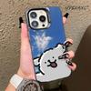Чехол для телефона с рисунком щенка, цветной, серебристый металл, IMD, ДЛЯ iPhone 15 14 11 12 Pro 13 16 Pro MAX XR XS, Бронированный, Матовый, Прозрачный чехол