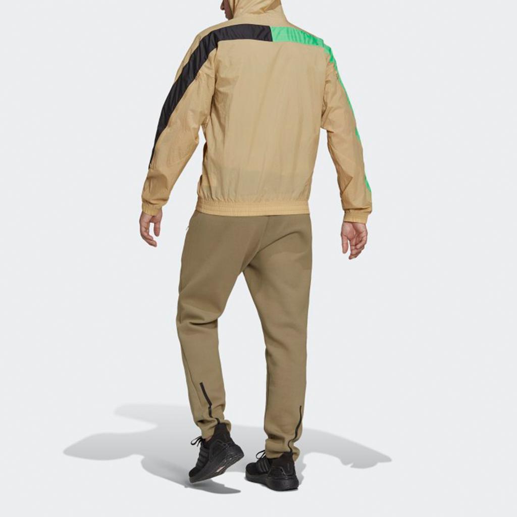 Adidas Outdoor Hooded Sports Jacket Men Jackets Khaki H39835