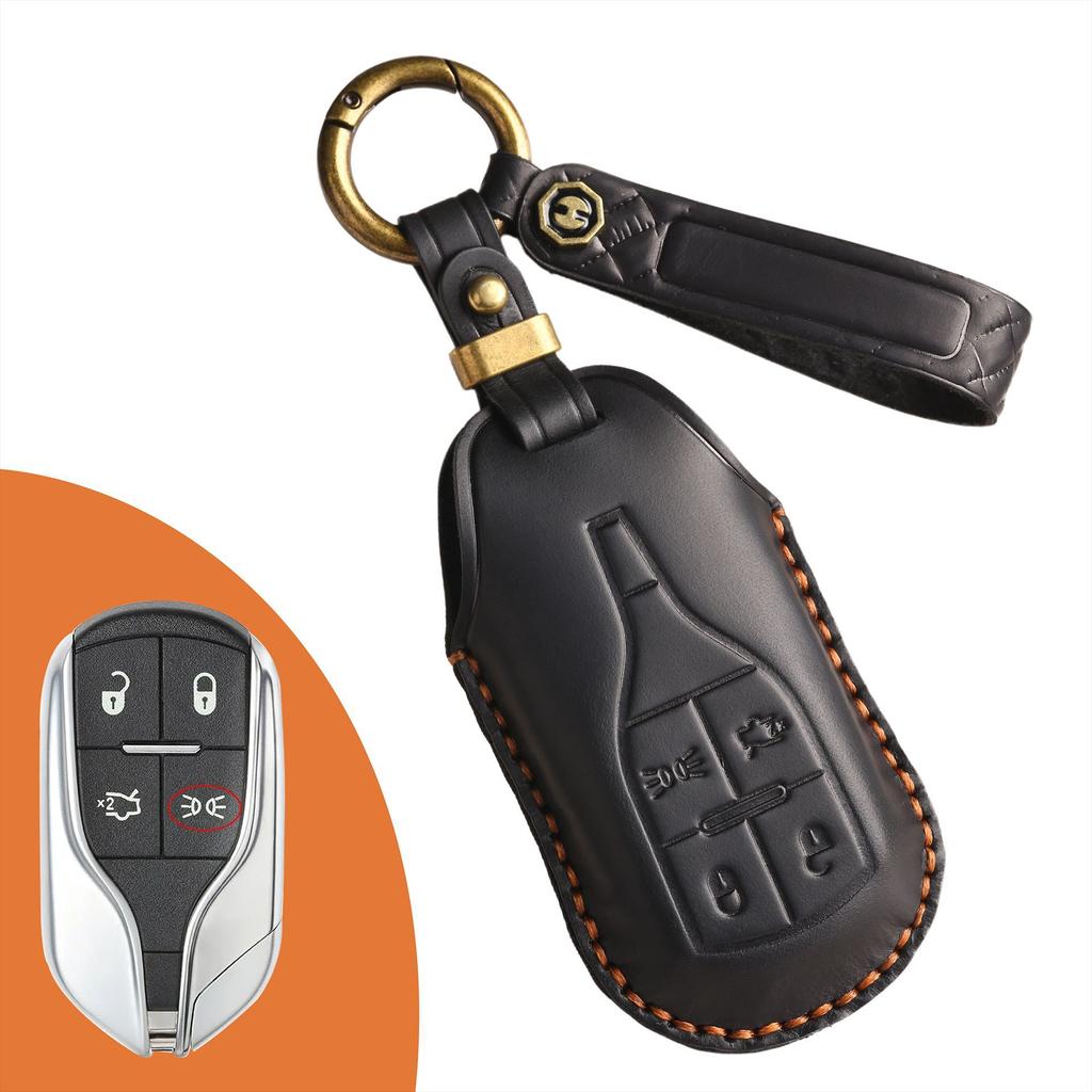 Vintage key cover for Maserati Leather Levante Geberit Ghibli President Bag