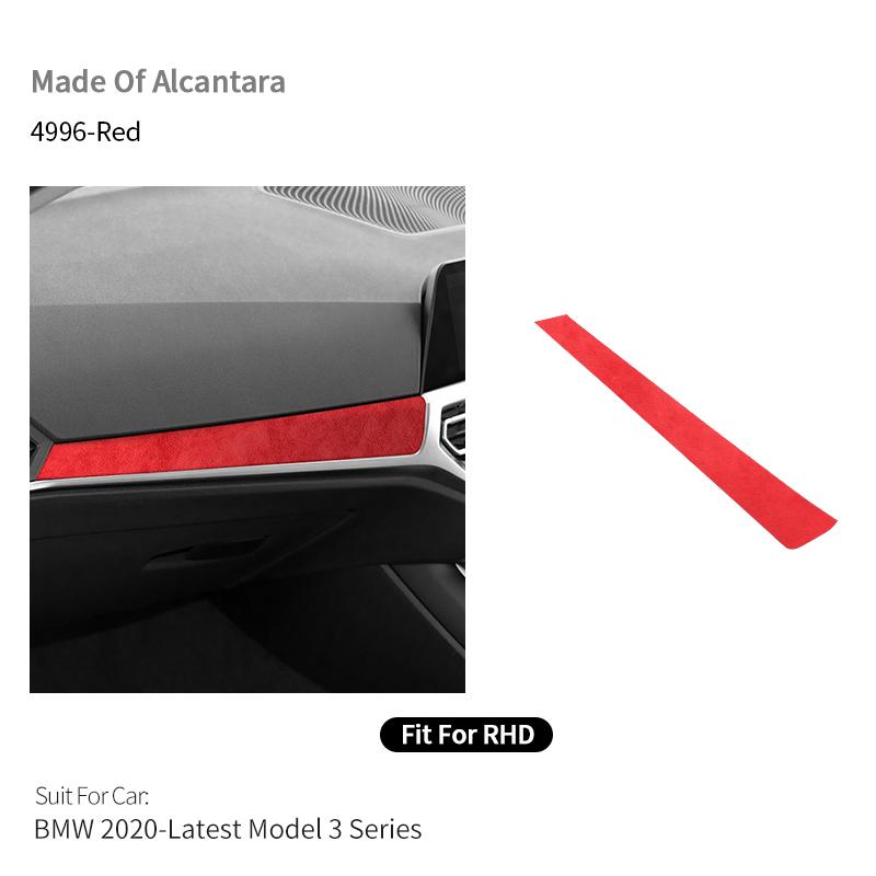 BBJS7 For BMW 2020-Latest Model 3er G20 G21 G28 Center Console Dashboard Trim Sticker Car Interior Accessories Made of Alcantara