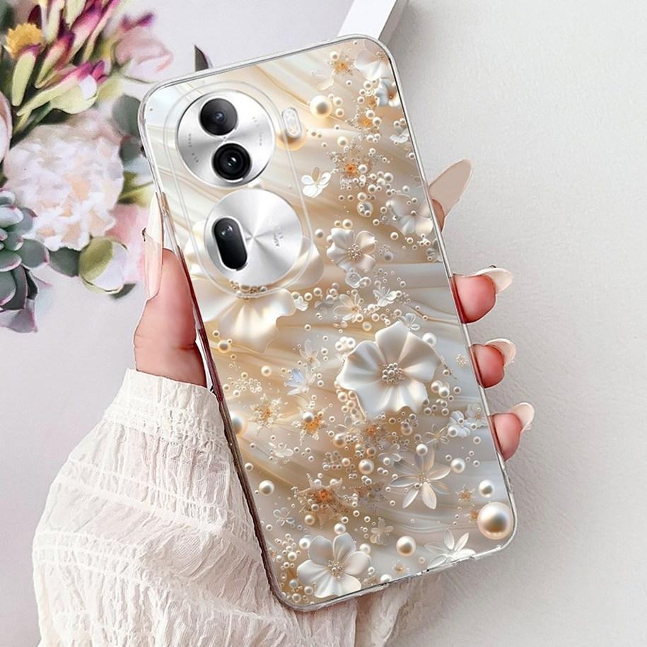 For OPPO Reno 11 Pro 5G Case CPH2607 New Fashion Flower Butterfly Silicone Clear Soft Phone Case on OPPO Reno11 5G CPH2599 Funda