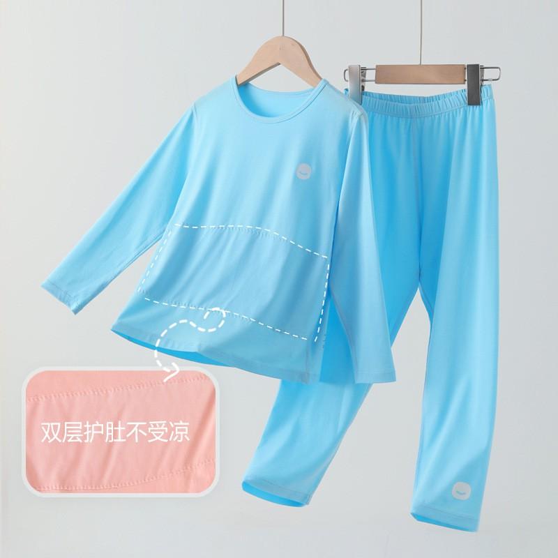 Kids Long Sleeve Pajamas Set - Soft Loungewear Boys Girls Breathable Home Clothes All