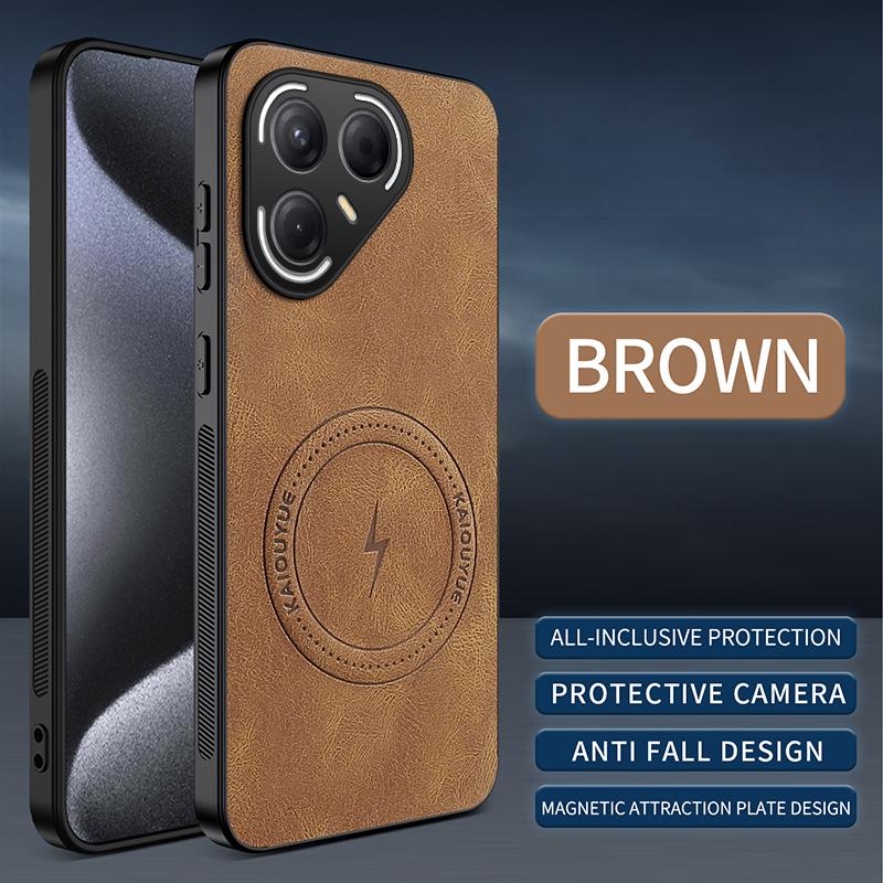 Для Tecno Pova 7 Роскошный Бронированный Противоударный Чехол Для Tecno Pova 7 Pro Кожаный На ощупь Защитный Чехол для Телефона Pova 7 Ultra Чехлы
