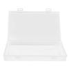 4pcs Transparent Transparent Plastic Box Flap Lid Multipurpose Storage Box  Office Supplies