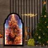 Christmas Hologram Mirror Light-up 3D Visual Effect Santa Claus Ornament USB Powered Holographic Xmas Tree Santa Decoration for Home Festive Decor