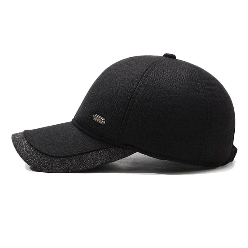 Кепка для мужчин среднего возраста, осенне-зимняя бейсбольная кепка, теплая бархатная кепка для защиты ушей, кепка для папы