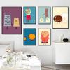 1pc Hot Modern Simplicity Cartoon Funny Food Fancy Poster HD Posters Home Room Bar Cafe Decor Art Wall Painting Picture