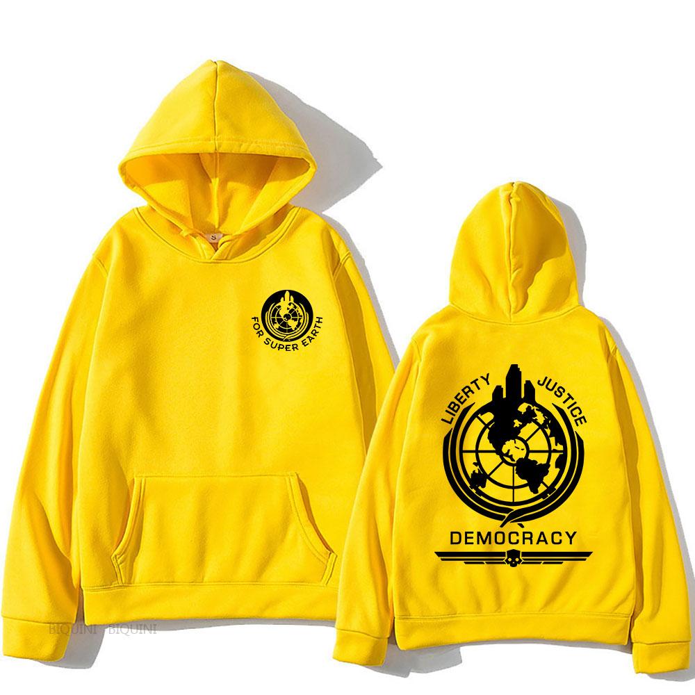 Толстовка Helldivers с капюшоном, удобная толстовка с длинным рукавом для мужчин и женщин на осень/зиму, повседневная толстовка с графическим принтом