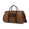 Waterproof Canvas Tote Bag Leather Outdoor Sports Bag Men's Single Shoulder Duffel Bag