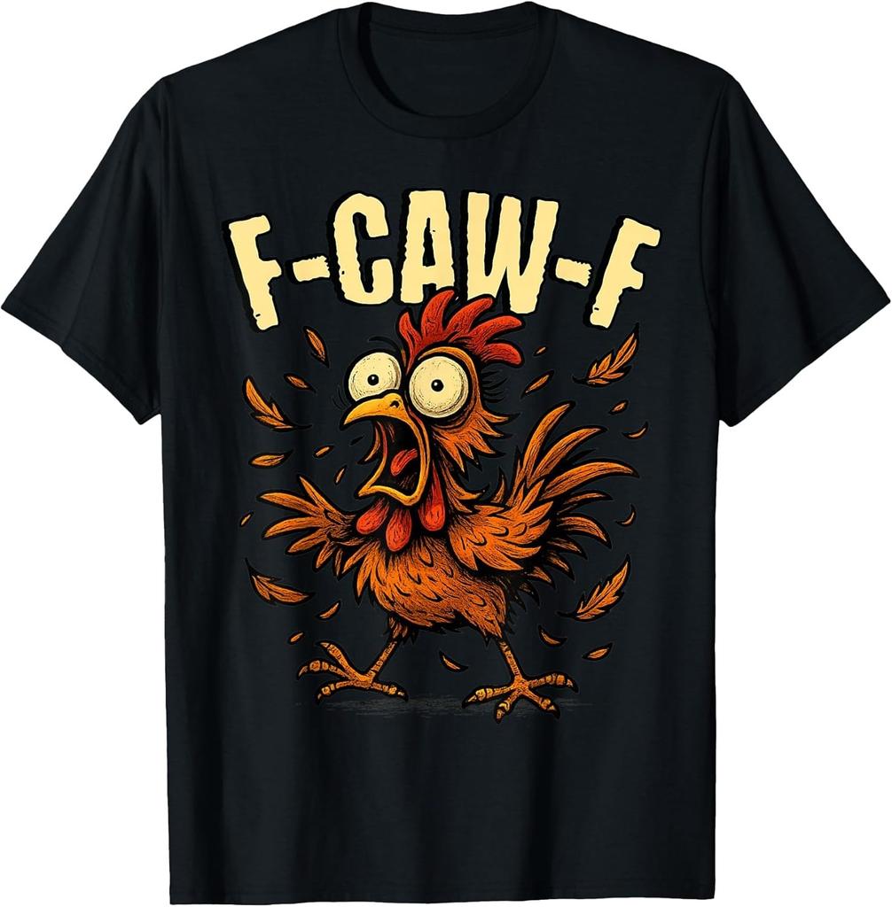 НОВИНКА ОГРАНИЧЕННАЯ! F-Caw-F Петух Мем Смешная Куриная Шутка Футболка - СДЕЛАНО В США