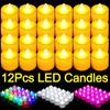 12Pcs LED Electronic Candle Battery Operated Tealight Wedding Birthday Party Decoration Lights Romantic Flameless Fake Candles