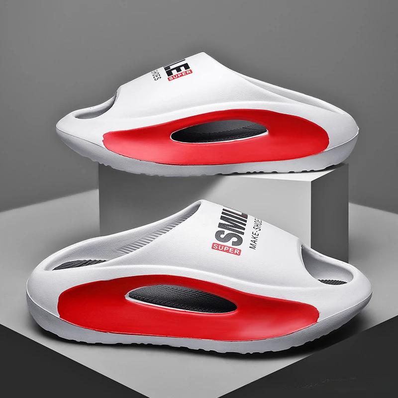 Новые мужские летние повседневные пляжные тапочки Роскошные мягкие спортивные сандалии из ЭВА на толстой подошве Женская обувь на толстой подошве Zapatos Hombre