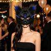 Маскарадная маска для косплея на Хэллоуин, половина лица, лиса, плюшевая маска животного, маски для косплея для женщин и девочек, с блестящими камнями, регулируемая