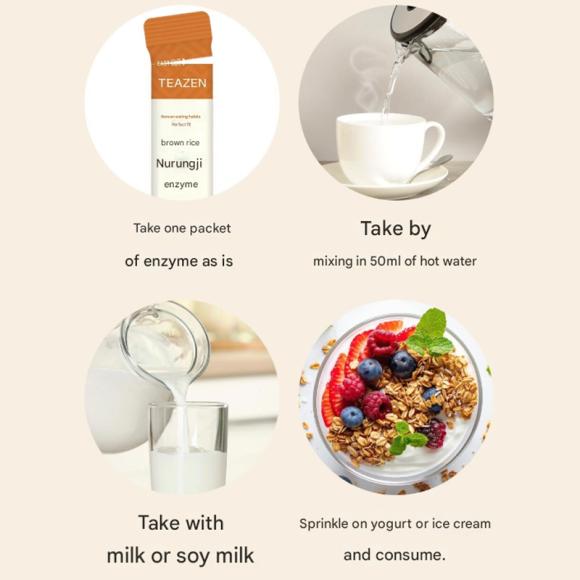 Teazen Brown Rice Nurungji/Scorched Rice Enzyme 3g (3 Options)