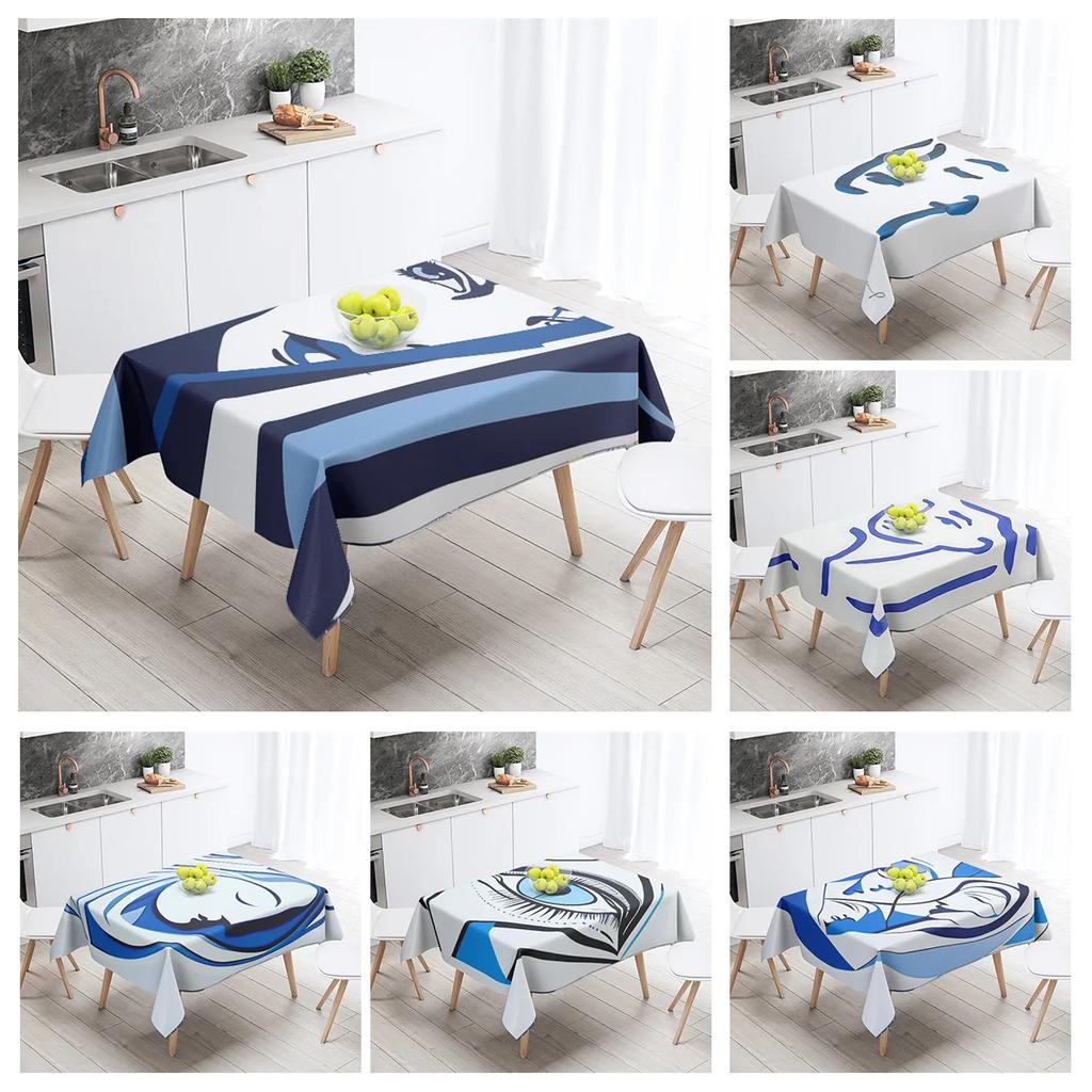 Abstract Plant Morandi Tablecloth Nordic Minimary Style Cafe Decorative Tablecloth Anti-Fading Hot Selling Style