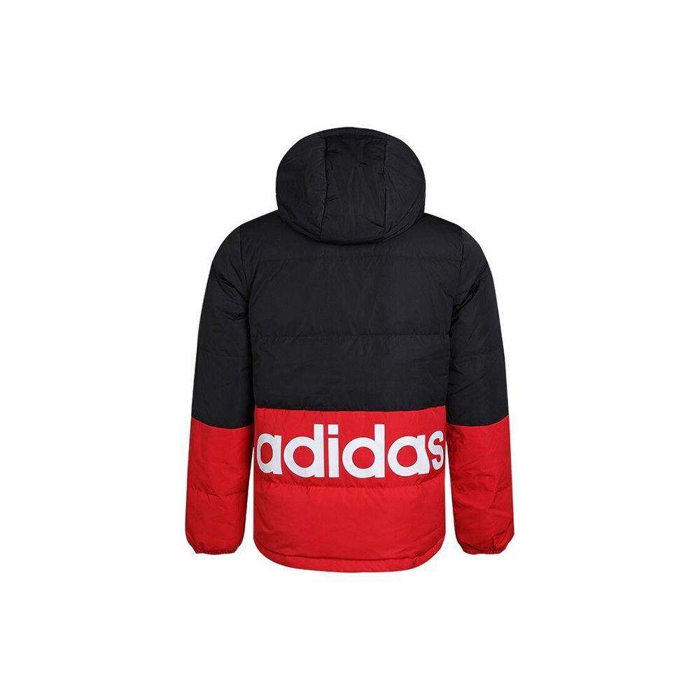 Adidas NEO с капюшоном, теплый повседневный пуховик, зимняя мужская верхняя одежда, черный, красный GJ8788