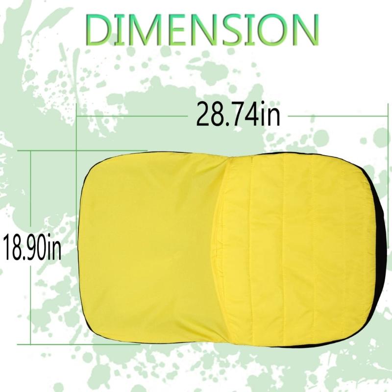 LP92334 Adjustable Tractor Cushioned Seat Cover Waterproof Comfortable Wearresistant Supportive for Extended Farming Use
