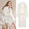 Microfiber White Women's Plush Spa Bath Robe Women's Long Plush