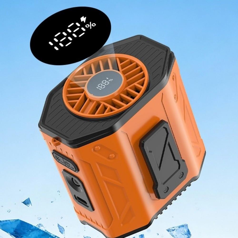 Rechargeable Waist Clip Fan Strong Cooling Hanging Neck Fan Portable Wearable Belt Fan Fishing
