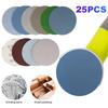 25Pcs 5 Inch Sandpaper 1000-5000 Grit Hook and Loops Wet Dry Sanding Disc Wet Dry Sandpaper for Auto Wood Polishing & Finishing