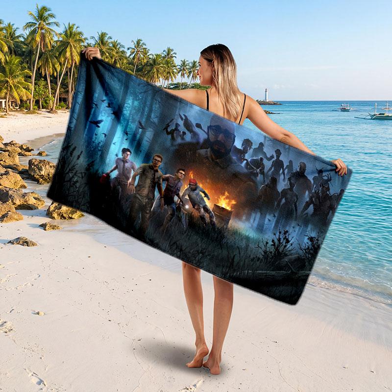 Large Beach TowelDead by Daylight Soft Absorbent Towel Beach Bath Home Use