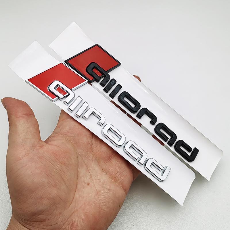 3D ABS Chrome Black Logo Allroad Emblem Letters Car Trunk Badge For Audi A4 B8 B9 A6 C5 C7 C8 Allroad Sticker Auto Accessories