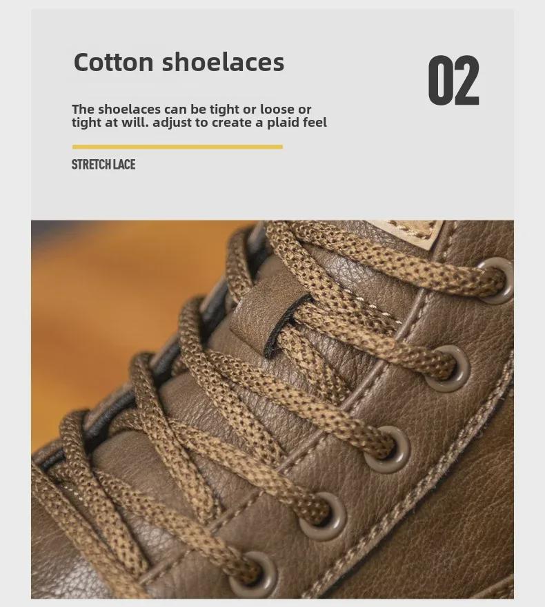 Мужские высокие ботинки Martin в стиле ретро 2024 года — кожаные туфли в британском стиле для повседневного ношения и работы