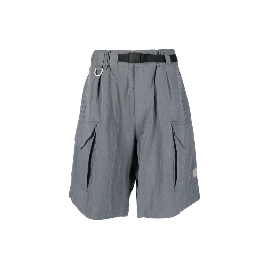 Y-3 Однотонные свободные прямые шорты с поясом унисекс серые HZ8858