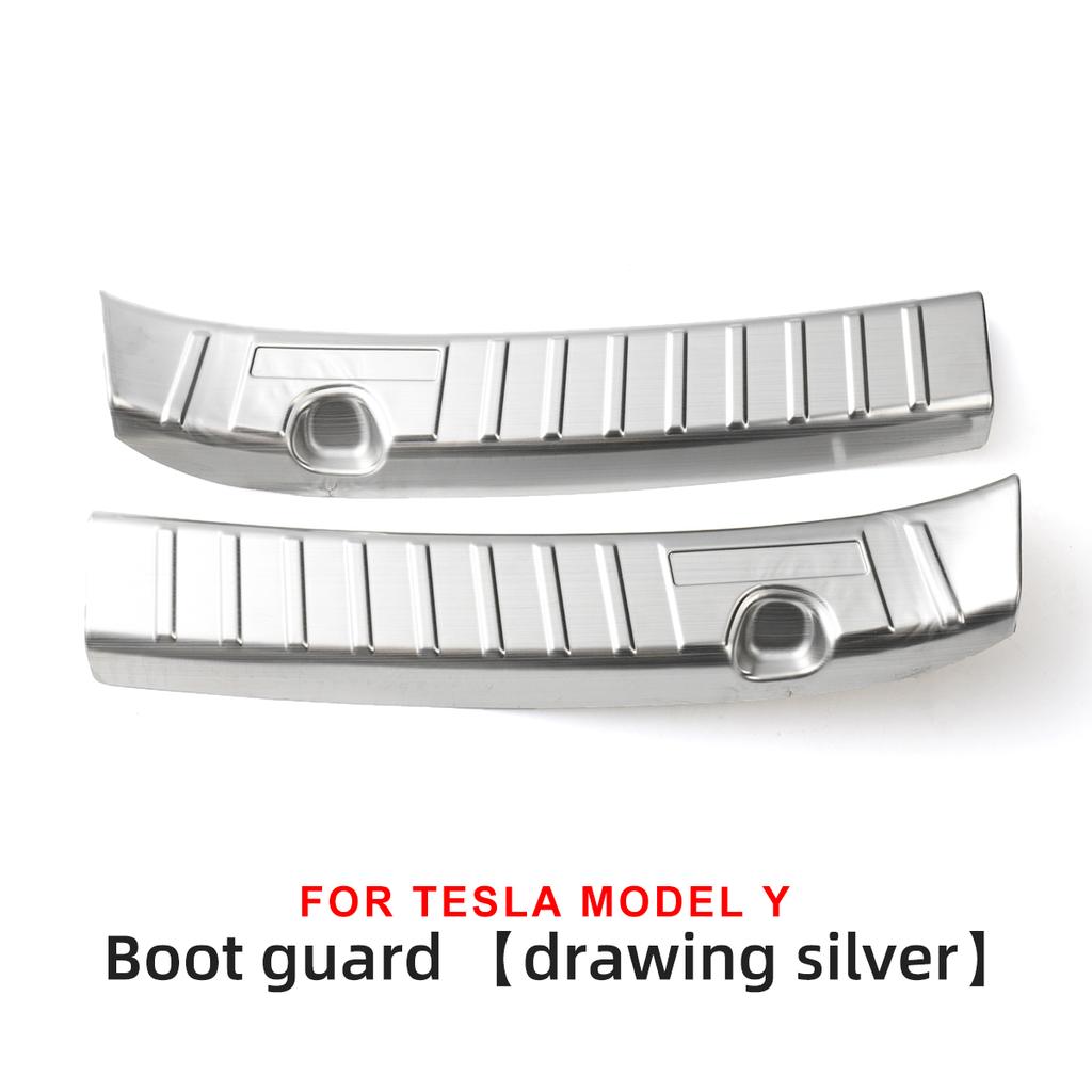 LUCKEASY модификация для модели Tesla 3 года, защита порога автомобиля, украшение для порога, защита багажника из нержавеющей стали