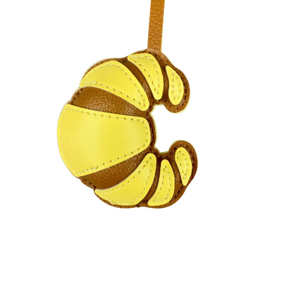 Bag Charm Vibrant Croissant Bag Charm - A Dash of Parisian Chic in 6 Appetizing Colors-PU Leather-Idea Gift For Women/Kids/Bag Accessory