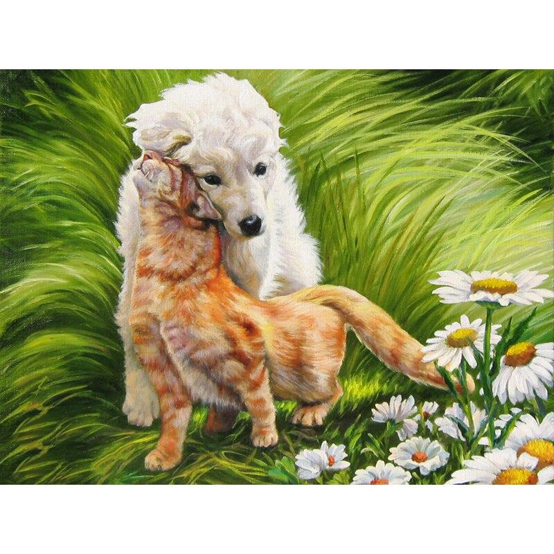 Новый 5D DIY алмазная живопись собака Алмазная вышивка животное вышивка крестиком полная квадратная круглая дрель ремесла домашний декор ручной художественный подарок