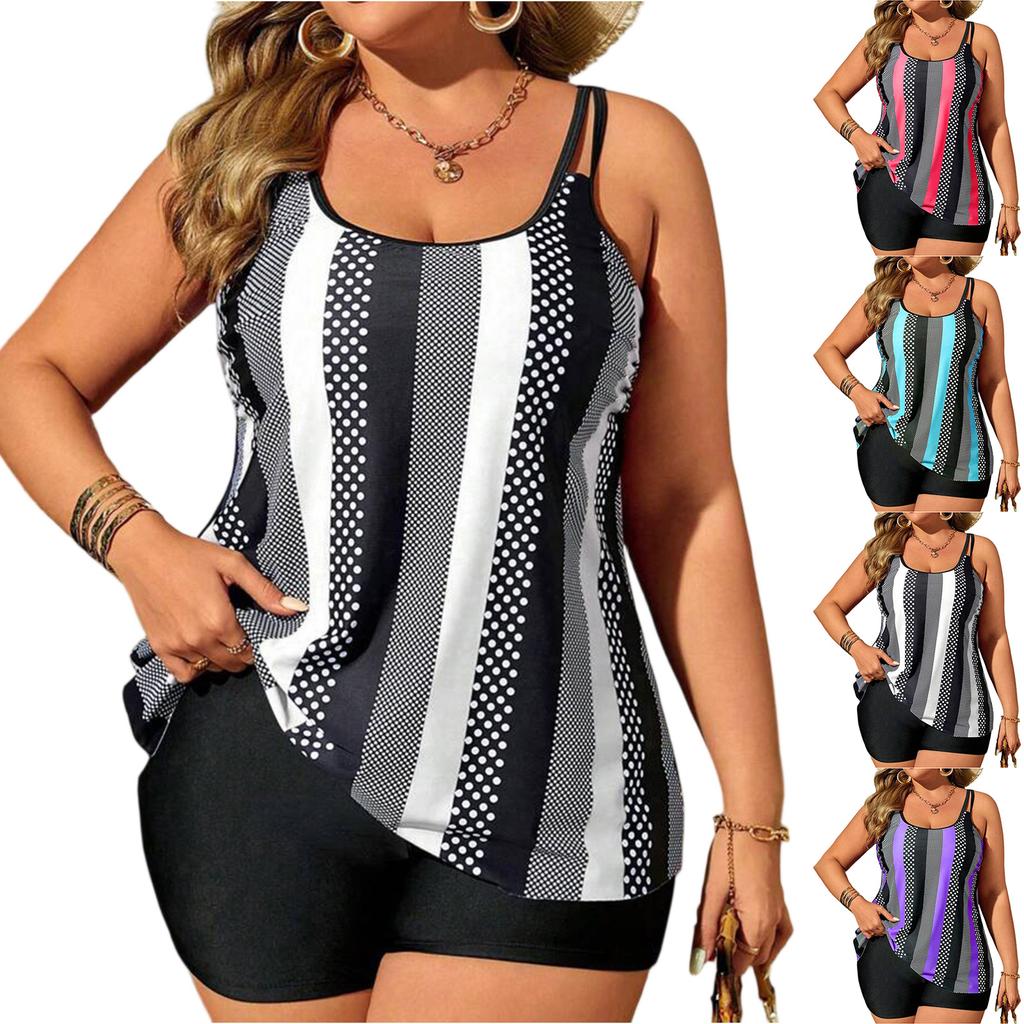 Женский бикини-комплект из двух частей, купальник больших размеров с раздельными чашечками