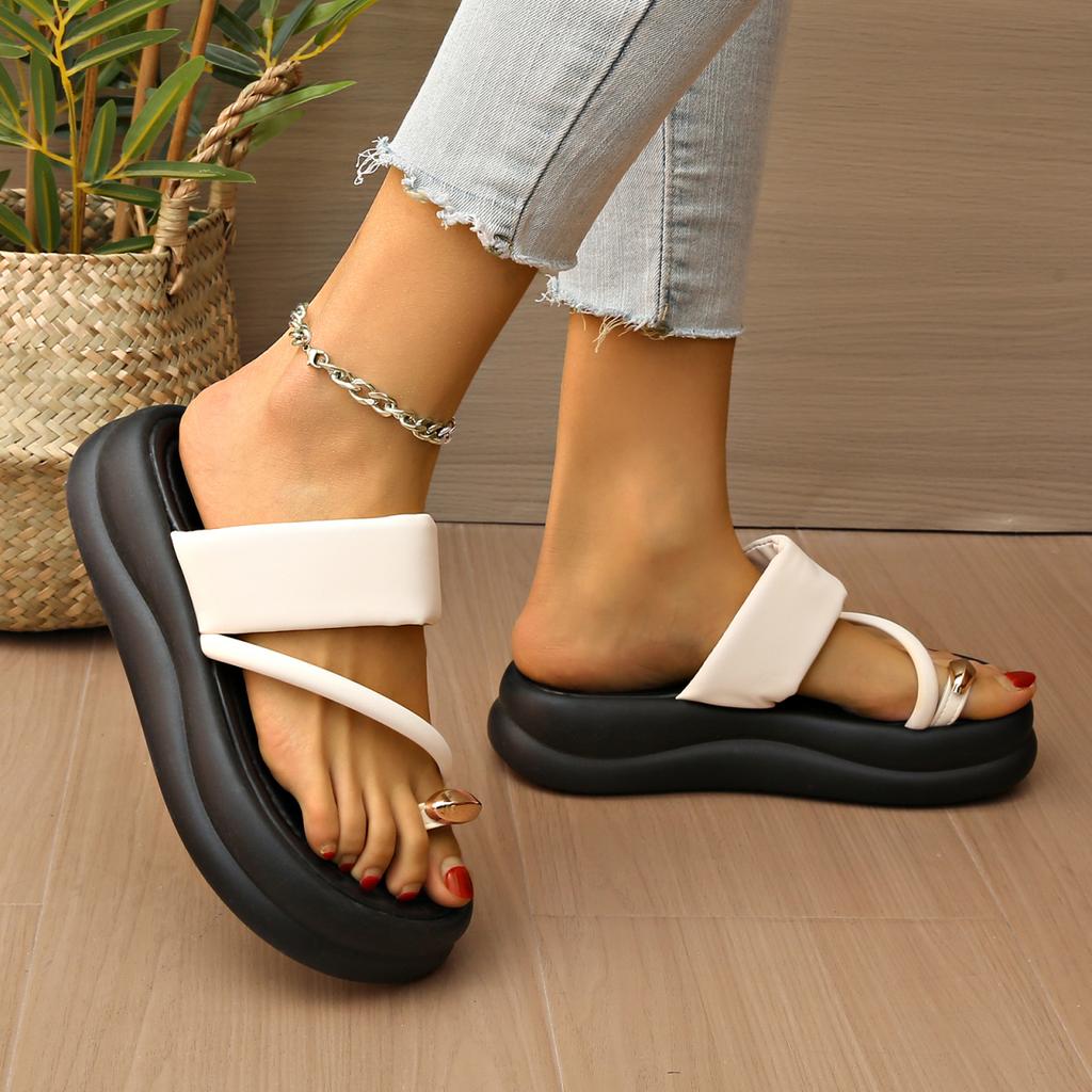 Fashion Women Slippers Summer Fashion Shoes Flip Flops Outdoor Luxury Slides Women Non Slip Platform Slippers Casual Beach Flat Sandals