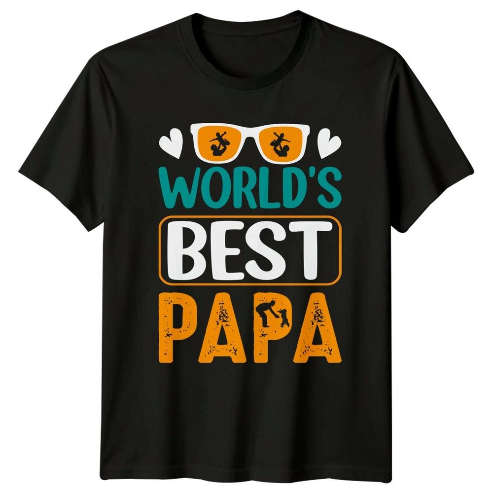 Worlds Best Papa Unisexs TShirt Papa Fatherhood Fathers Day Gift For Him