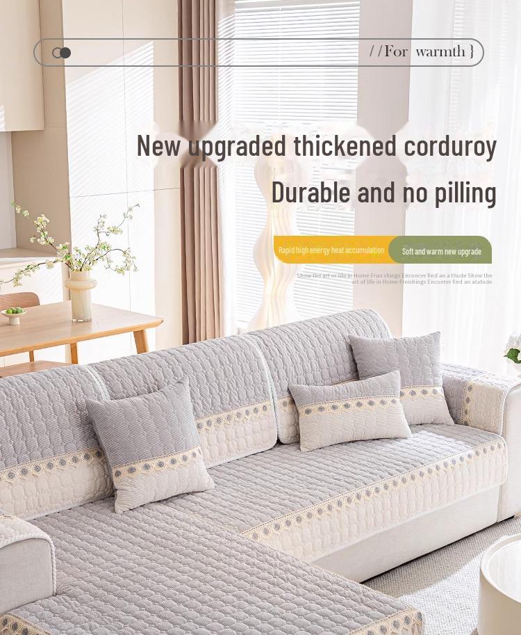 Corduroy Sofa Cushions: Non-Slip, Dirt-Resistant, Pastoral Style 2025 Sofa Covers for a Fresh, High-End Look