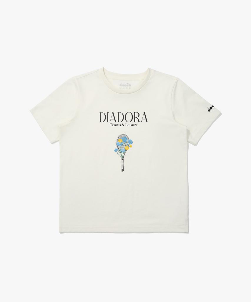 diadora Blooming Floral Short Sleeve T-Shirt Women Off White